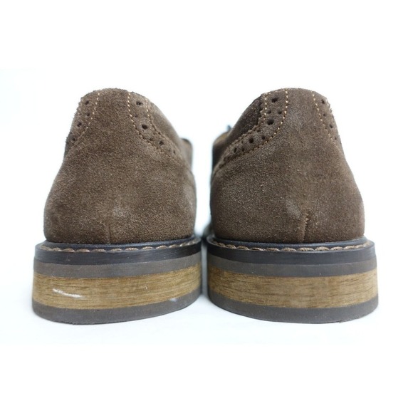 VIONIC Men Dress Shoes Bruno Wingtip Size 9.5 M Brown Suede Derby Oxfords - Picture 4 of 10
